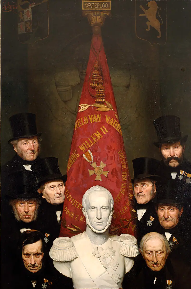 P.M. Slager, Oud-strijders van Waterloo, 1875 (Wikimedia Commons, publiek domein)